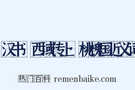 汉书·西域传上·桃槐国近义词是什么意思的图片